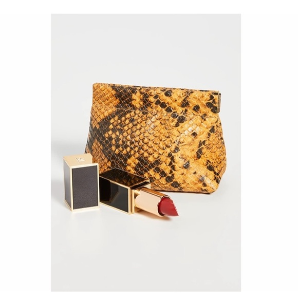 SHOPBOP Georgia Jay Leather Python Pouch. - Picture 3 of 8